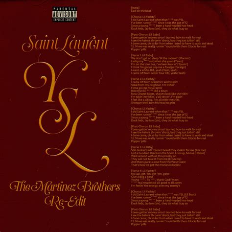 martinez bros ysl|saintlaurentysl martinez brothers lyrics.